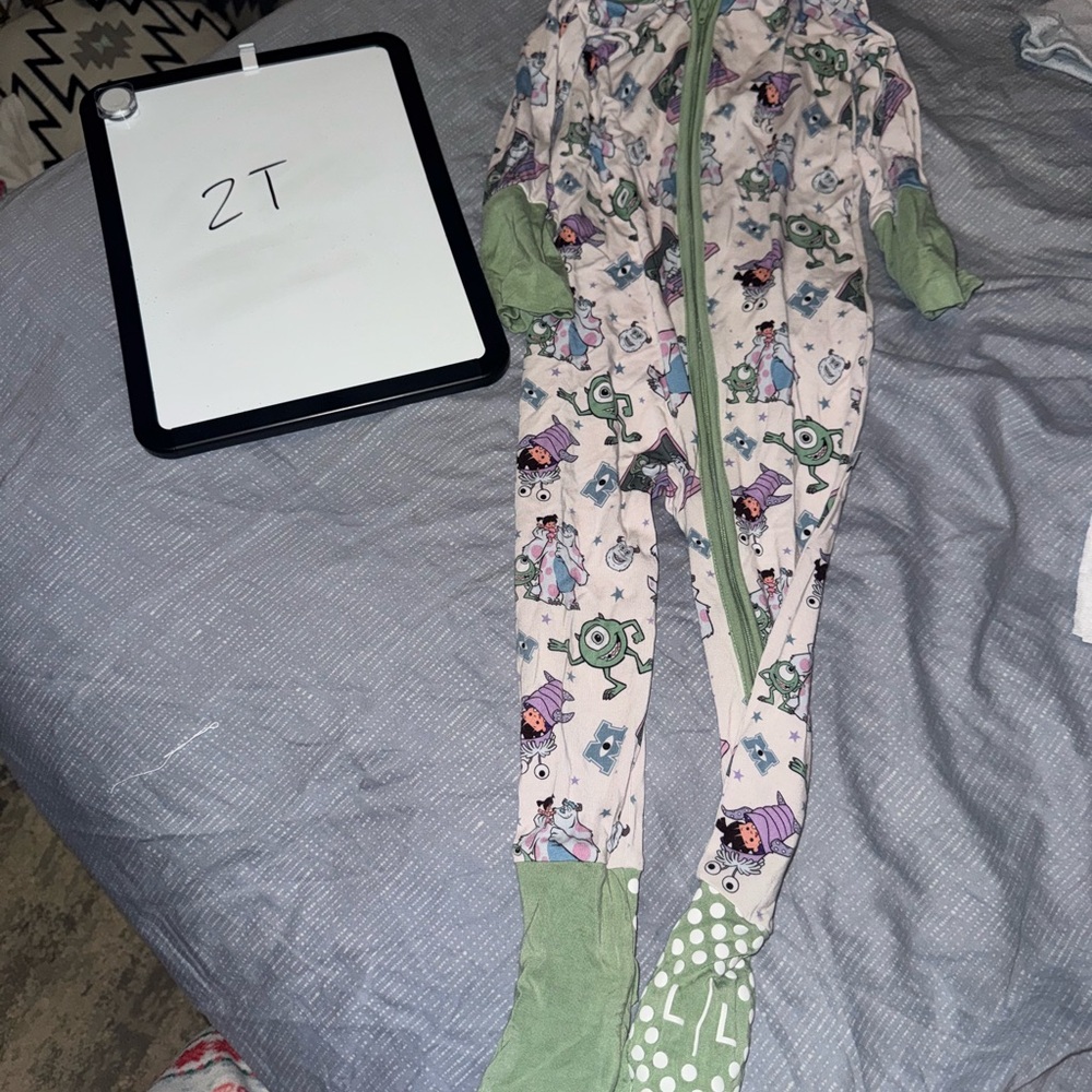 Lullaby Lane Bamboo Monsters Inc Kids/Toddler PJs